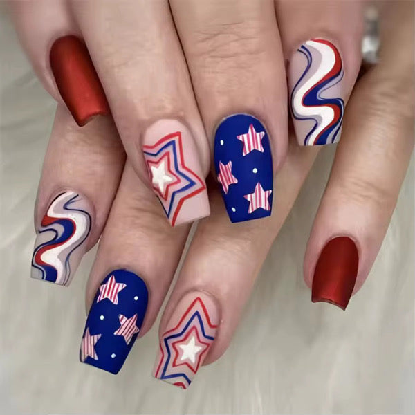 4th of July Nails | Independence Day Nails - Secret Teddy