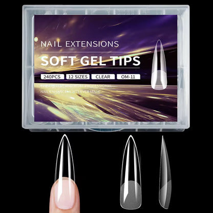 Clear Nail Extensions - 240 Nails Set