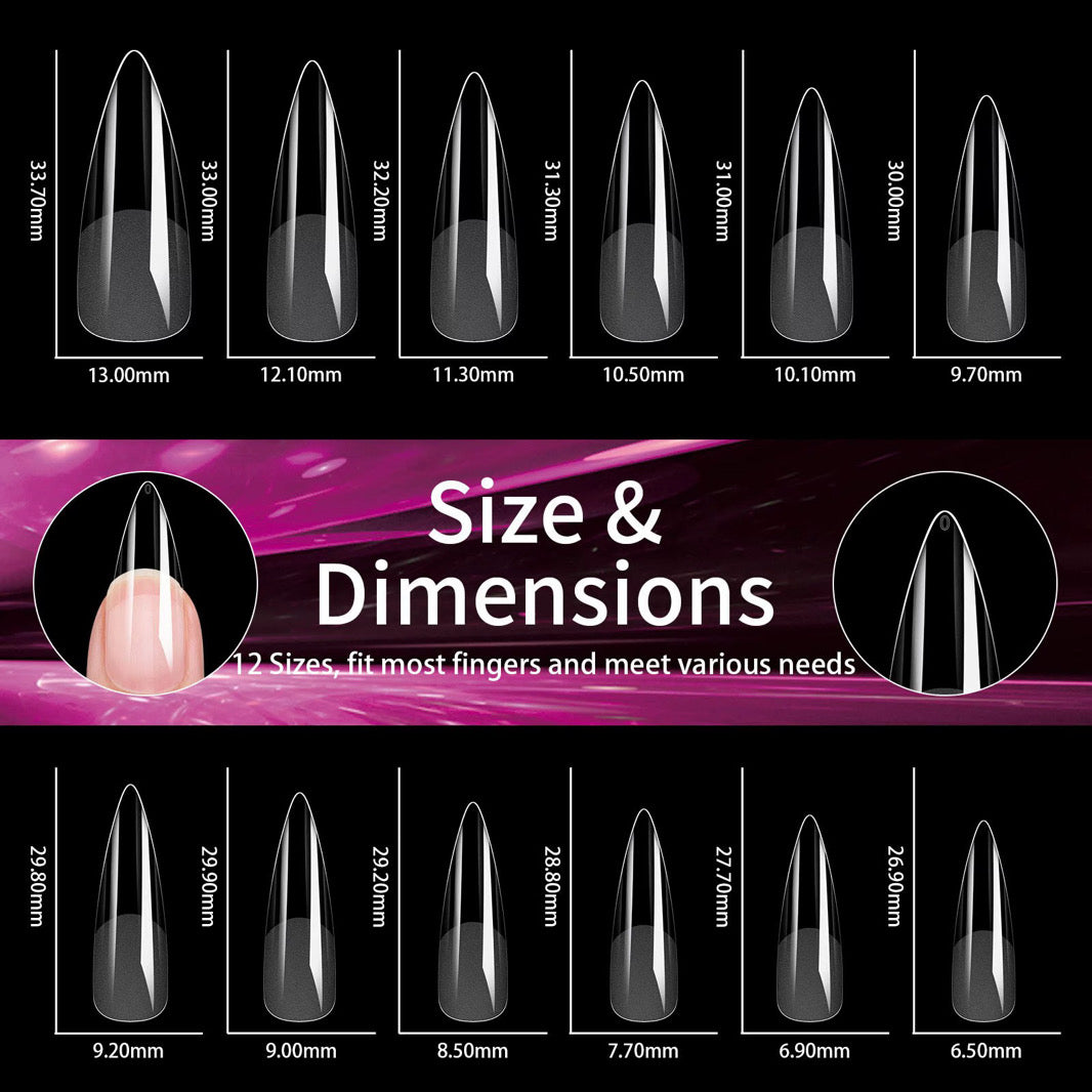 Clear Nail Extensions - 240 Nails Set
