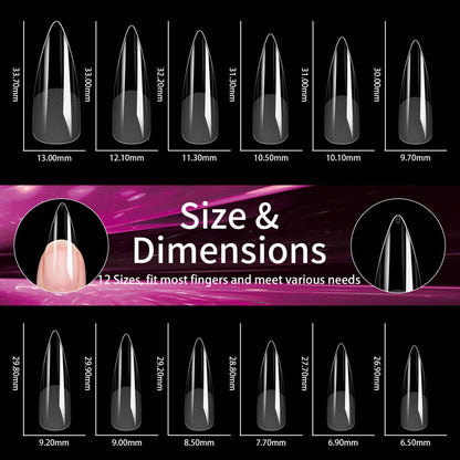 Clear Nail Extensions - 240 Nails Set