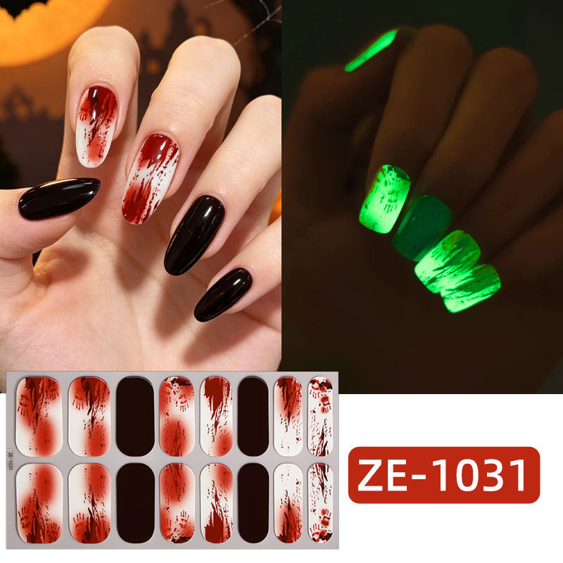 Bloody Mary-Gel Nail Stickers — No UV Lamp Needed