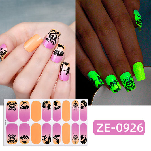 Boo Crew-Gel Nail Stickers — No UV Lamp Needed