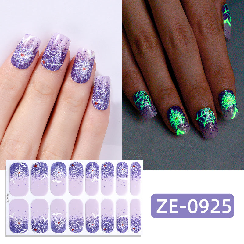 Witching Webs-Gel Nail Stickers — No UV Lamp Needed