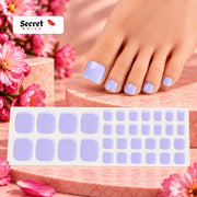 Lilac Purple Toe Nails Gel Strips - No UV Lamp Needed