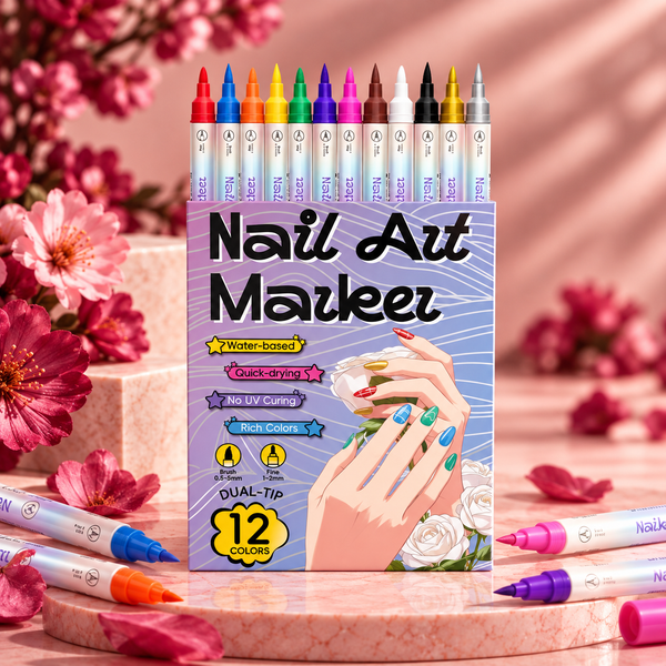 Nails Art Pen (Dual Tip - 12 Pens)