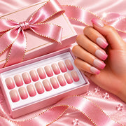 Autocollants pour ongles en gel ombré rose — lampe UV non requise