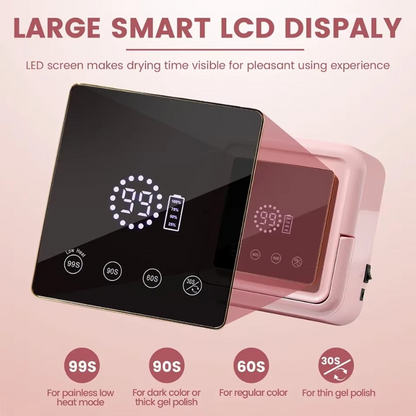 CureBeam Pro – 108W Cordless UV Nail Lamp for Opaque Nails, Gel Polish & Solid Gel Adhesive - Secret Teddy
