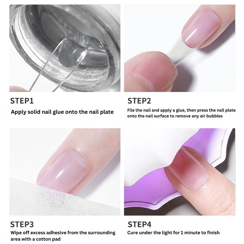 UV Solid Nail Gel Adhesive – Strong, Protective & Waterproof