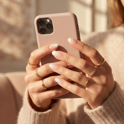 Milky Blush-Gel Nail Stickers | No UV Lamp Needed - Secret Teddy