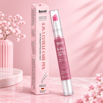 4-in-1 Cuticle Care Pen | Exfoliate • Nourish • Push • Shine - Secret Teddy