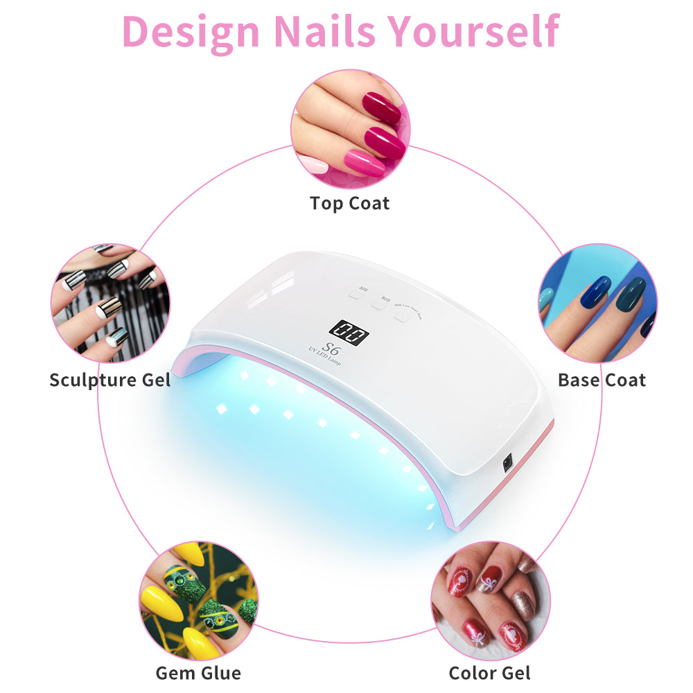 2-in-1 UV/LED Nail Dryer Gel Polish Curing Lamp-Secret S6