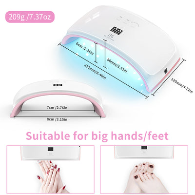 2-in-1 UV/LED Nail Dryer Gel Polish Curing Lamp-Secret S6