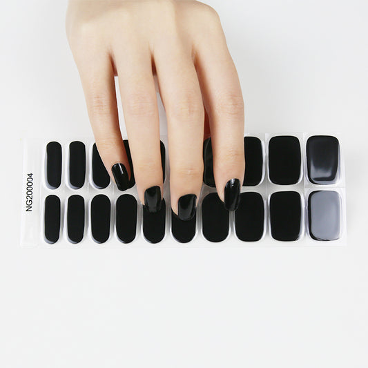 Black Nail Gel Strips - Secret Teddy