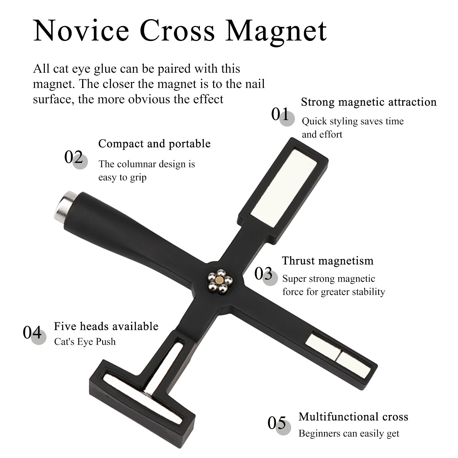 5-in-1 Cat Eye Nail Magnet - DIY Nail Tool - Secret Teddy
