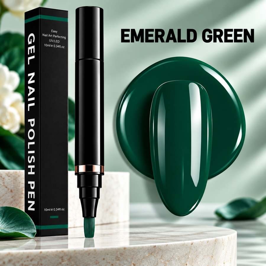 Gel Nail Polish Pen – Emerald Green – 057 - Secret Teddy