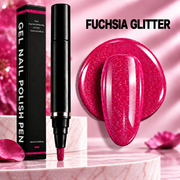 Gel Nail Polish Pen – Fuchsia Glitter – 091