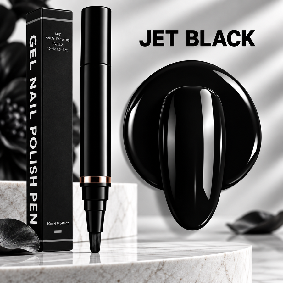 Gel Nail Polish Pen – 086 – Jet Black - Secret Teddy