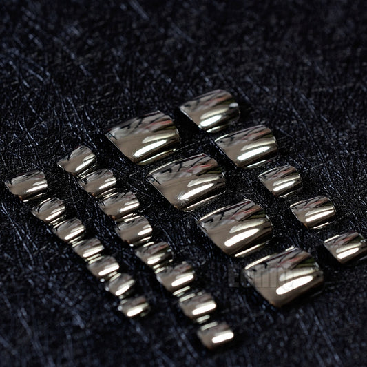 Ongles d'orteils argentés profonds