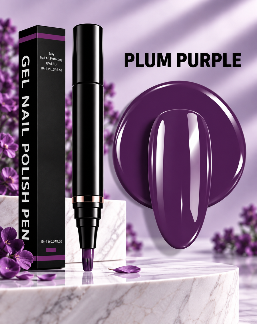 Gel Nail Polish Pen – Plum Purple – 053 - Secret Teddy