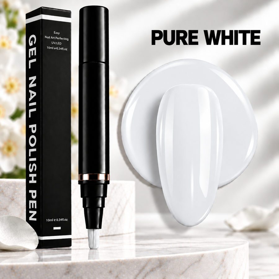 Gel Nail Polish Pen – Pure White – 085 - Secret Teddy